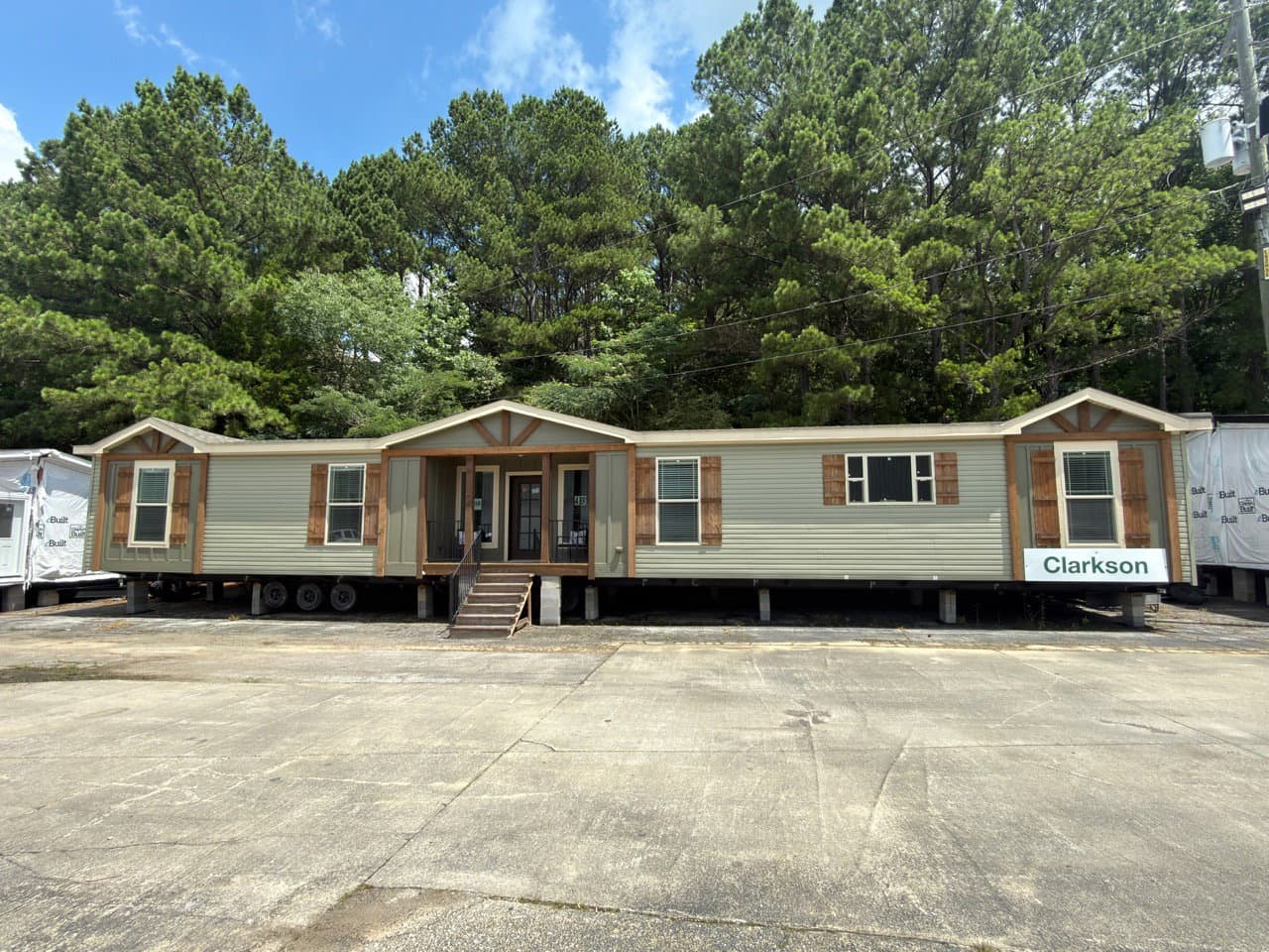 The clarkson elevation and exterior home features