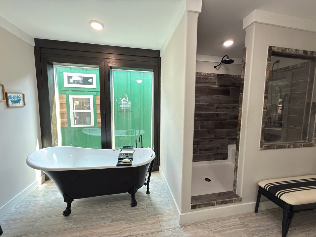 The barndominium 2 bathroom home features
