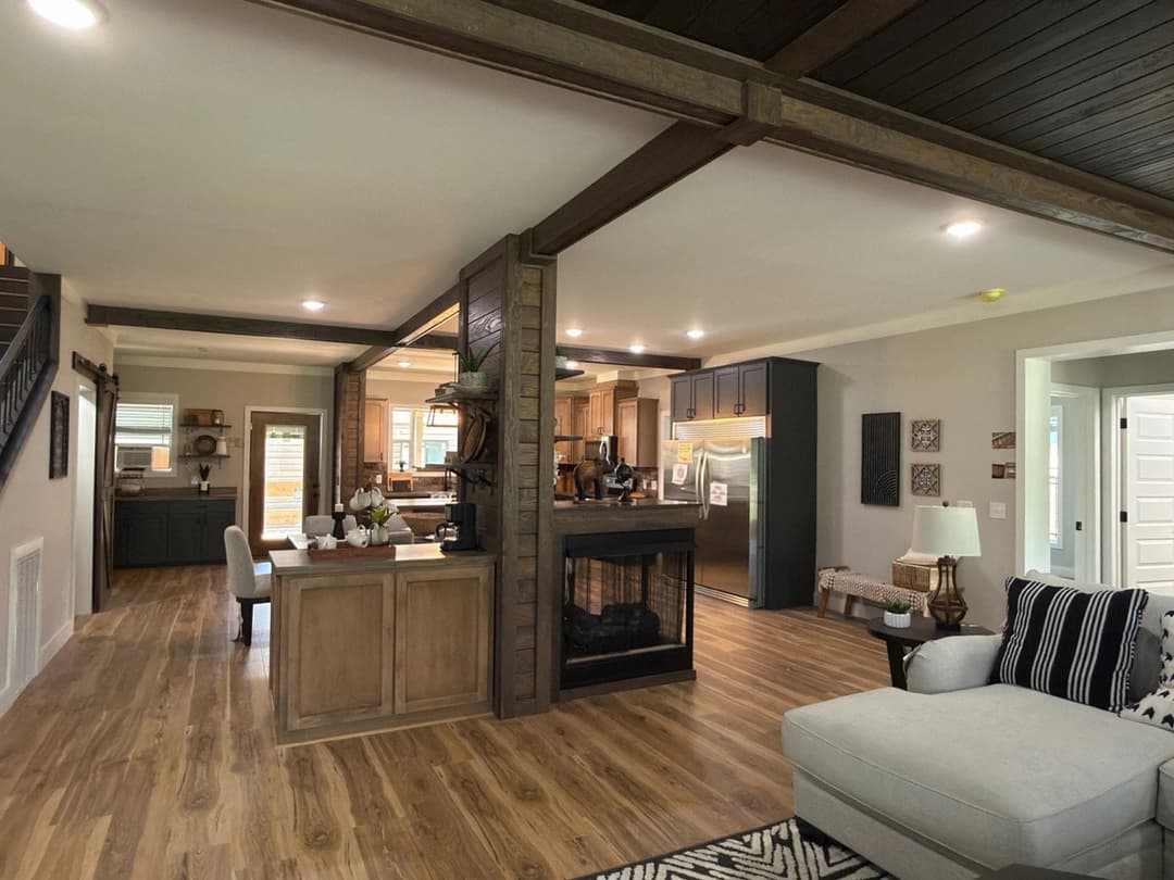 The barndominium 2 interior home features