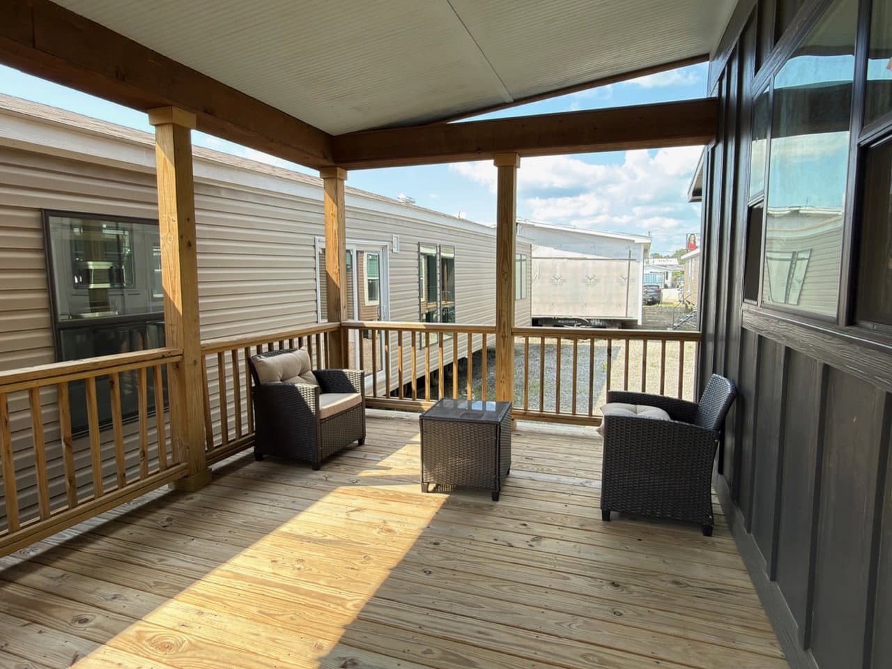 The barndominium exterior home features