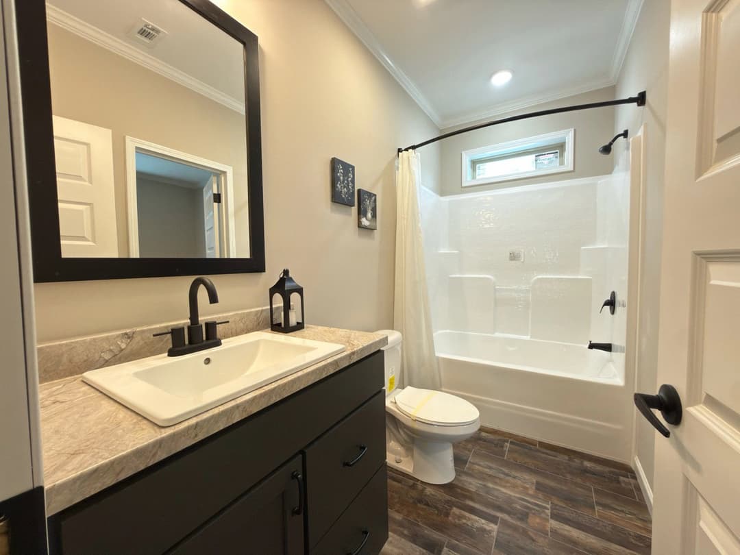 The taylor  bathroom home features