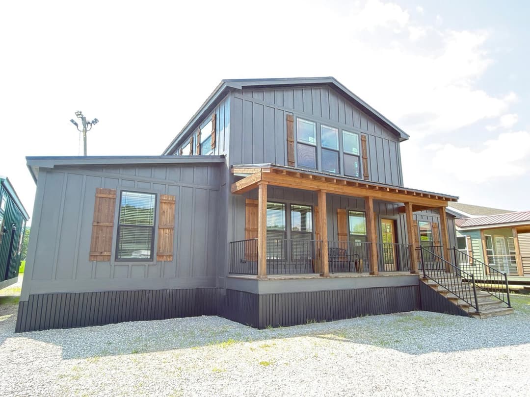 The barndominium hero, elevation, and exterior home features