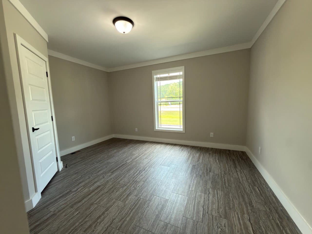The barndominium 2 bedroom home features