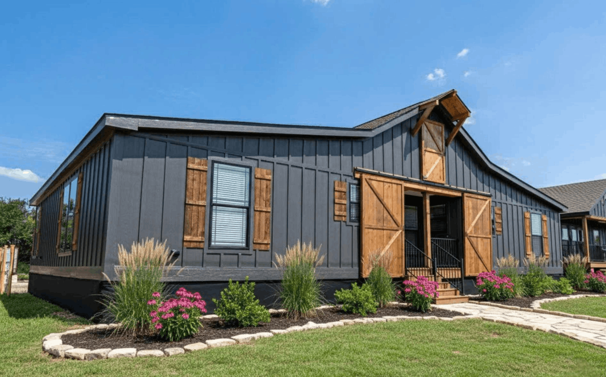 The old hay barn exterior and elevation home features