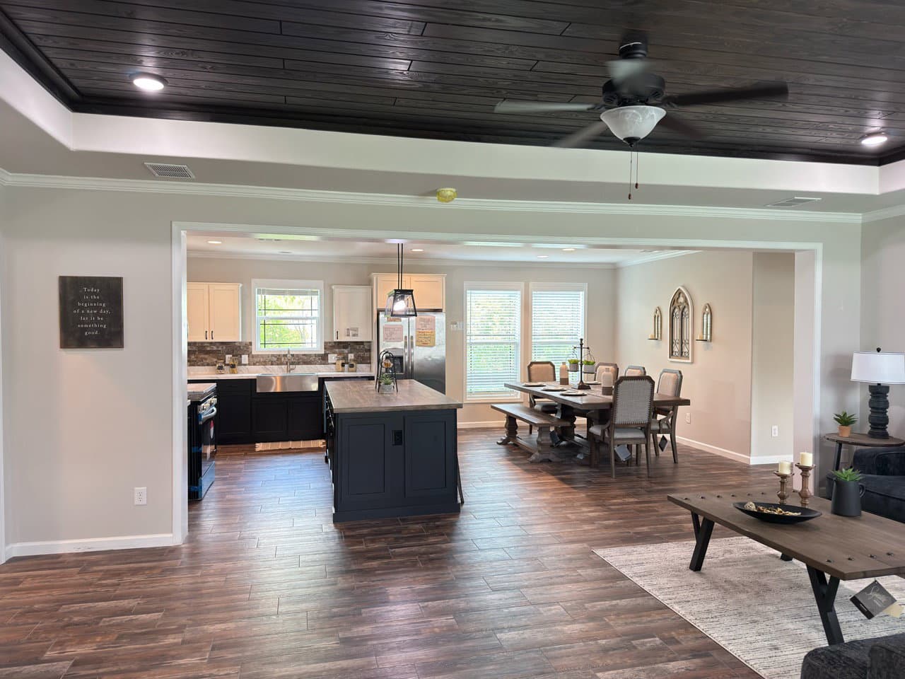 The woodside c interior home features