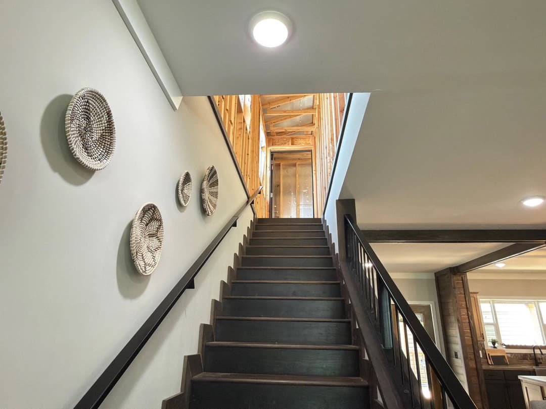 The barndominium interior home features