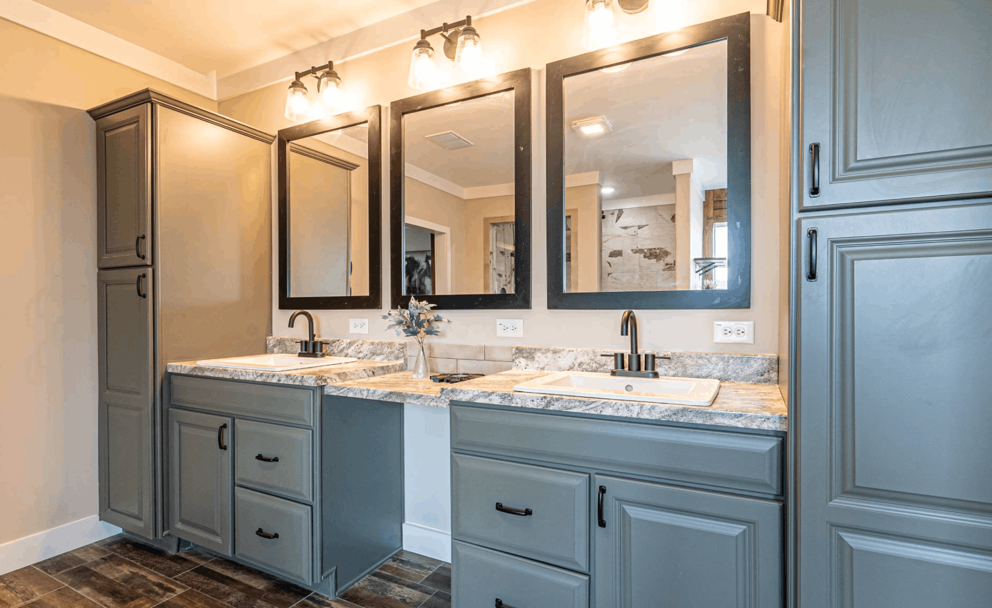 The old hay barn bathroom home features