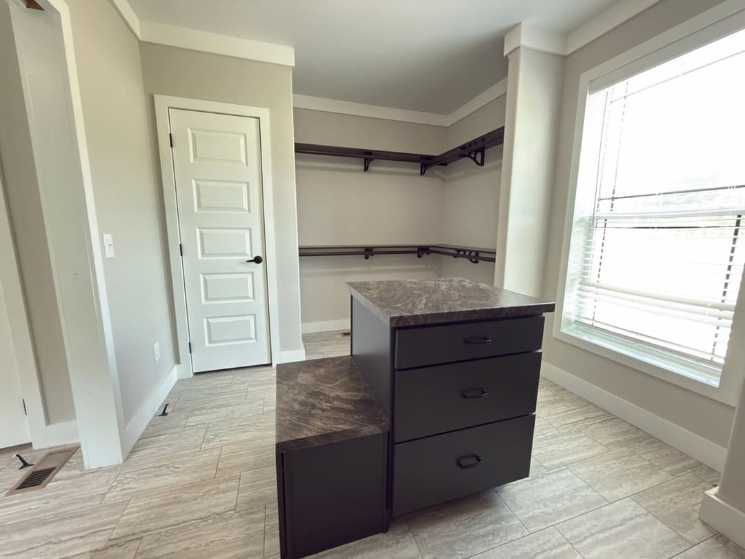 The barndominium interior home features