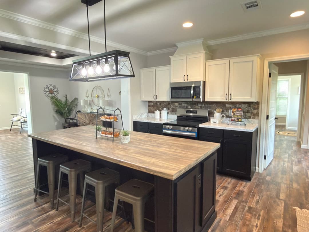The woodside c kitchen home features